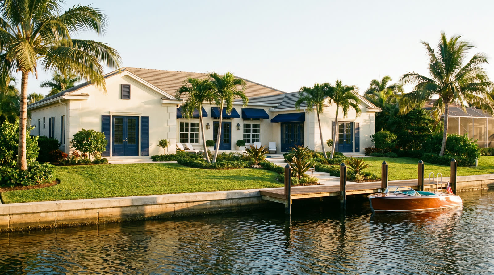 Waterfront home in Cape Coral, Florida with a private dock